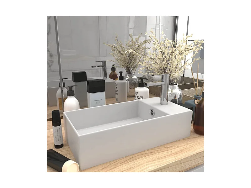 Lavatório WC c/ extravasamento cerâmica branco mate PT695689