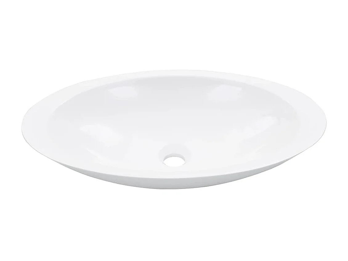 Lavabo 59,3x35,1x10,7 cm resina mineral/mármol blanco ES66518