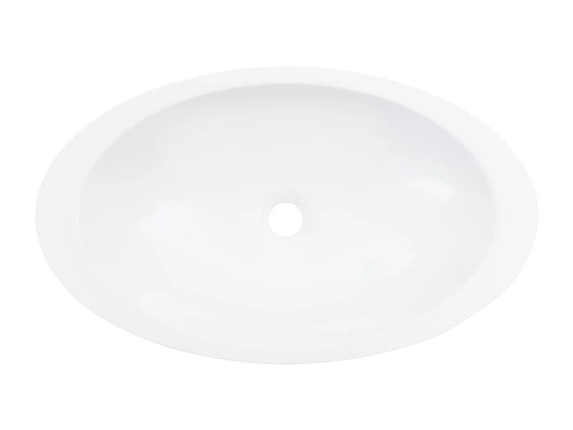 Lavabo 59,3x35,1x10,7 cm resina mineral/mármol blanco ES66518