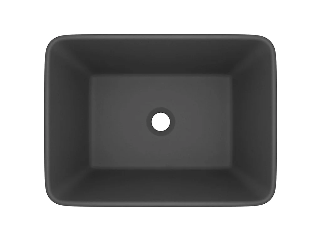 Lavatório luxuoso 41x30x12 cm cerâmica cinzento-escuro mate PT897108
