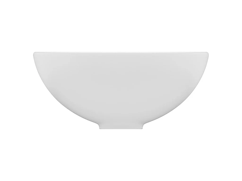 Vasque rond de salle de bain Blanc mat 32,5x14 cm Céramique WVGQ2088