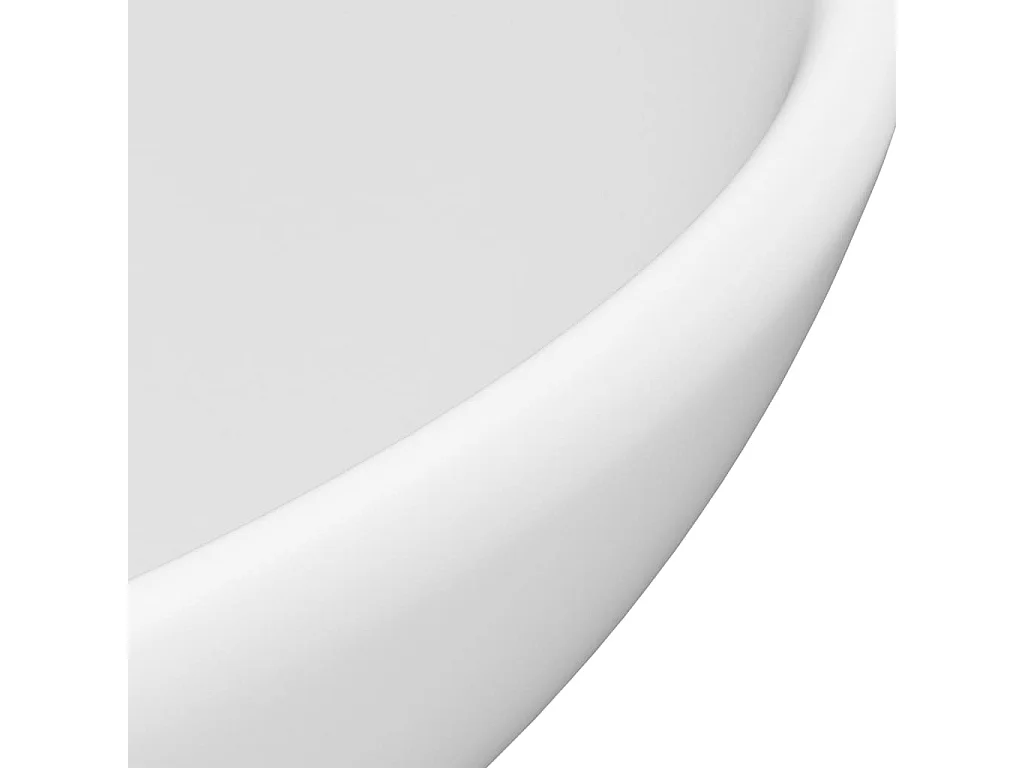 Vasque rond de salle de bain Blanc mat 32,5x14 cm Céramique WVGQ2088