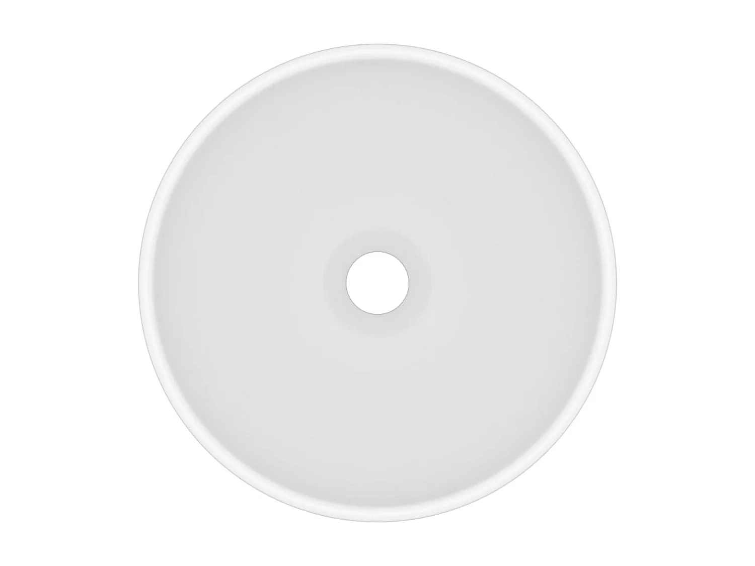 Vasque rond de salle de bain Blanc mat 32,5x14 cm Céramique WVGQ2088