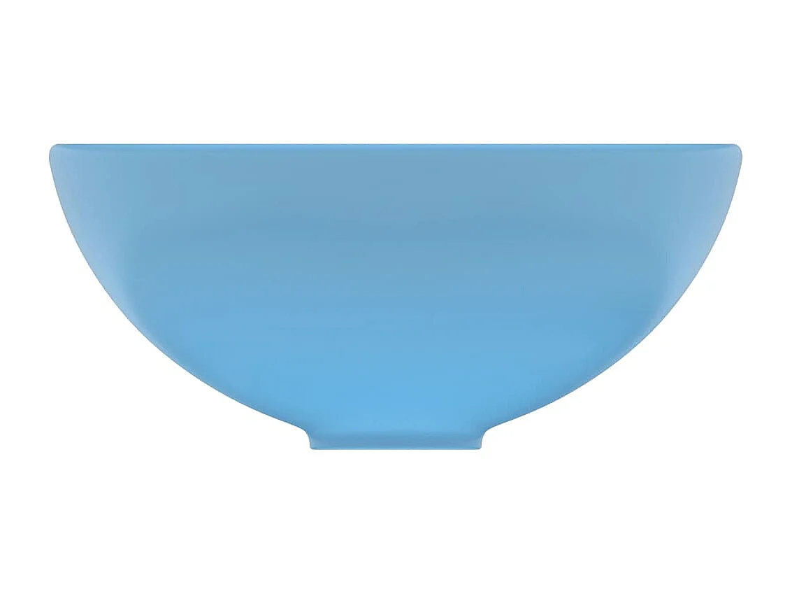Vasque rond de salle de bain Bleu clair mat 32,5x14cm Céramique WVGQ5957