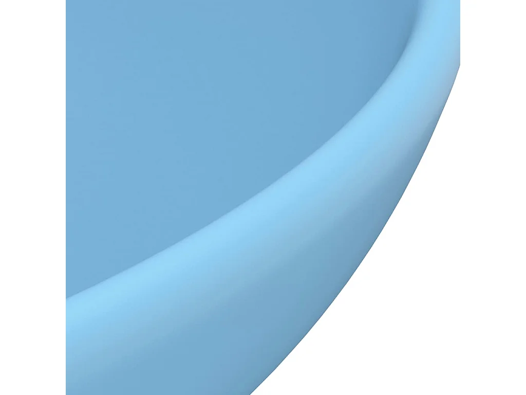 Vasque rond de salle de bain Bleu clair mat 32,5x14cm Céramique WVGQ5957
