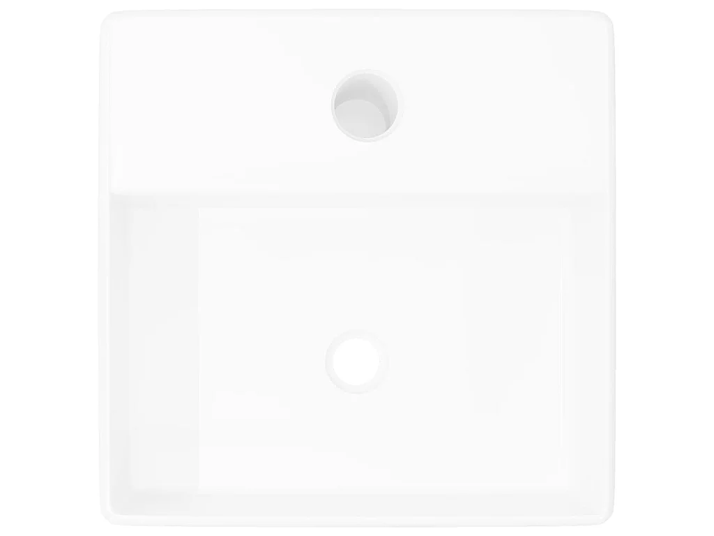 Lavatório cerâmica redondo com furo para torneira, quadrado,branco PT817178