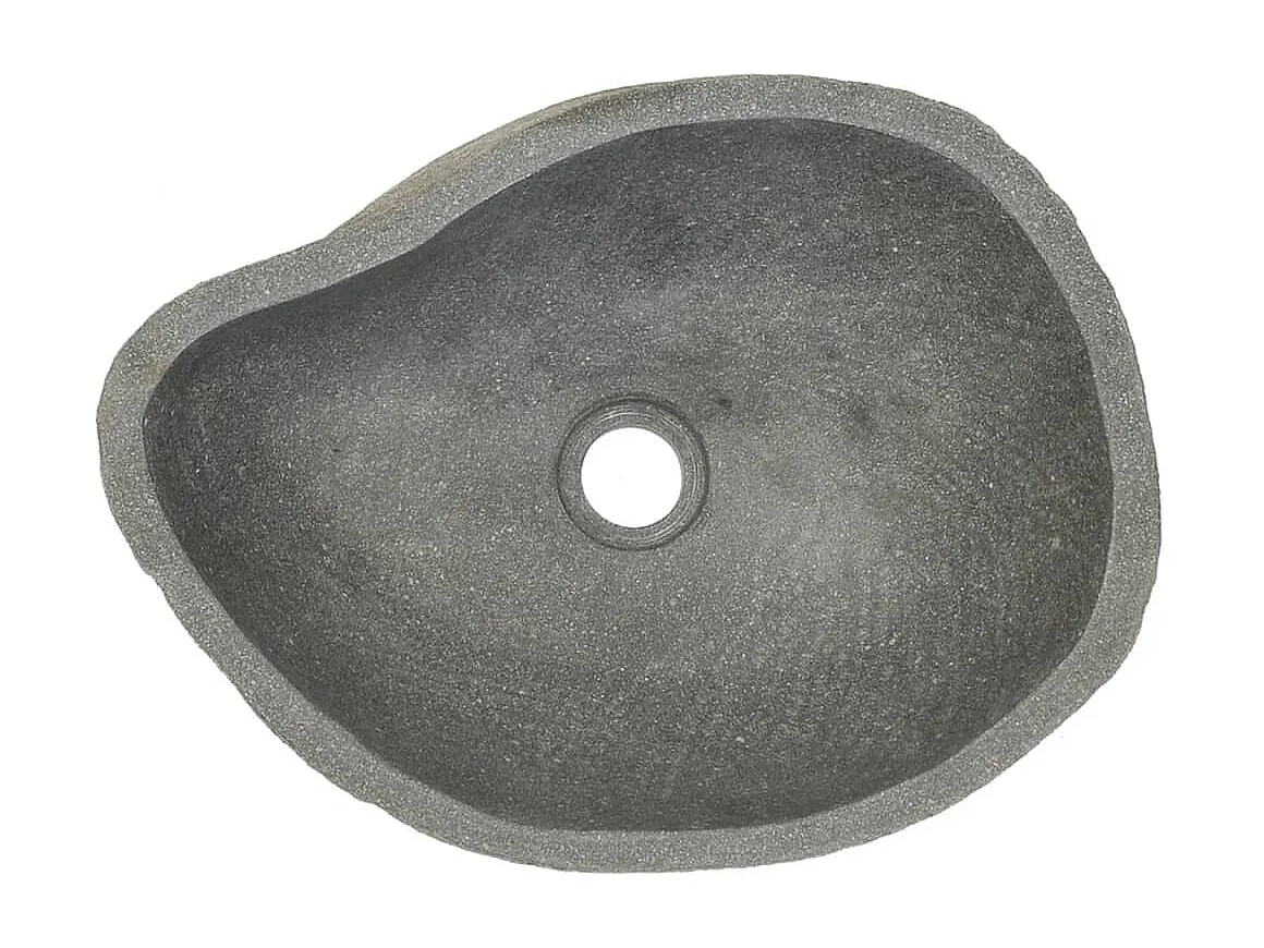 Lavatório de pedra do rio oval (37-46)x(29-36) cm PT714396