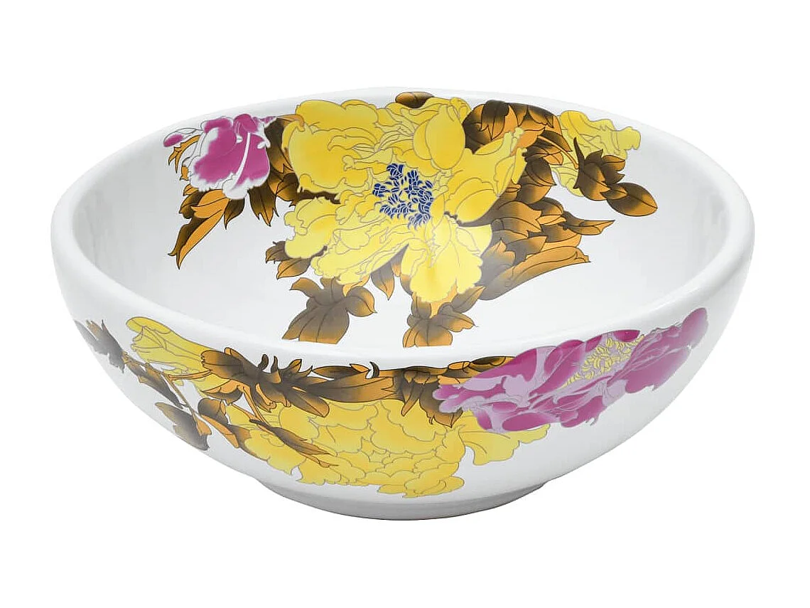 Vasque à poser multicolore rond Φ41x14 cm céramique WVGQ9015