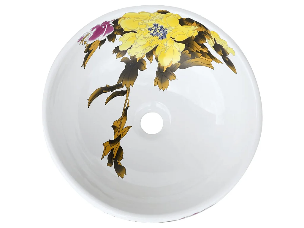 Vasque à poser multicolore rond Φ41x14 cm céramique WVGQ9015