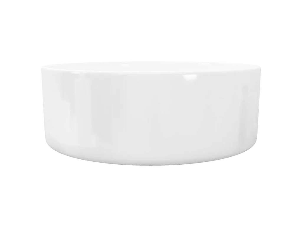 Lavatório redondo branco cerâmica 40x15 cm PT304296