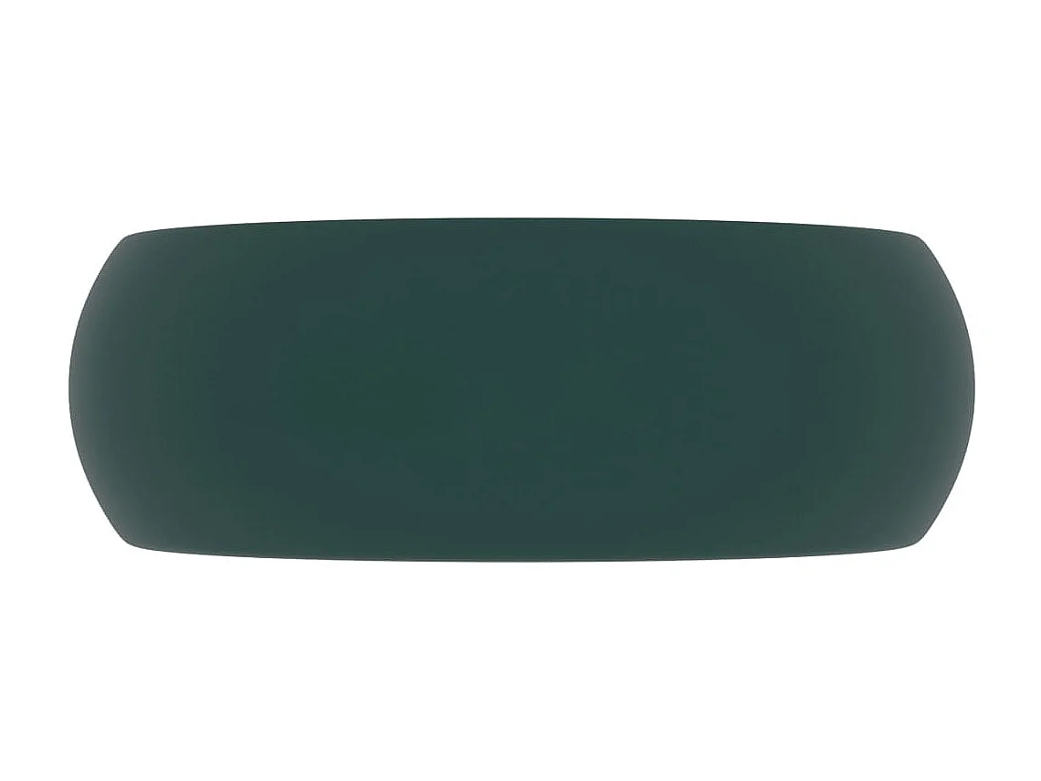 Lavabo de lujo redondo cerámica verde oscuro mate 40x15 cm ES66533