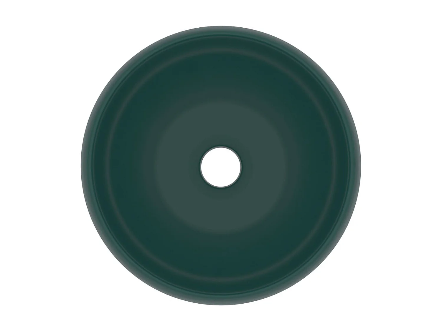 Lavabo de lujo redondo cerámica verde oscuro mate 40x15 cm ES66533