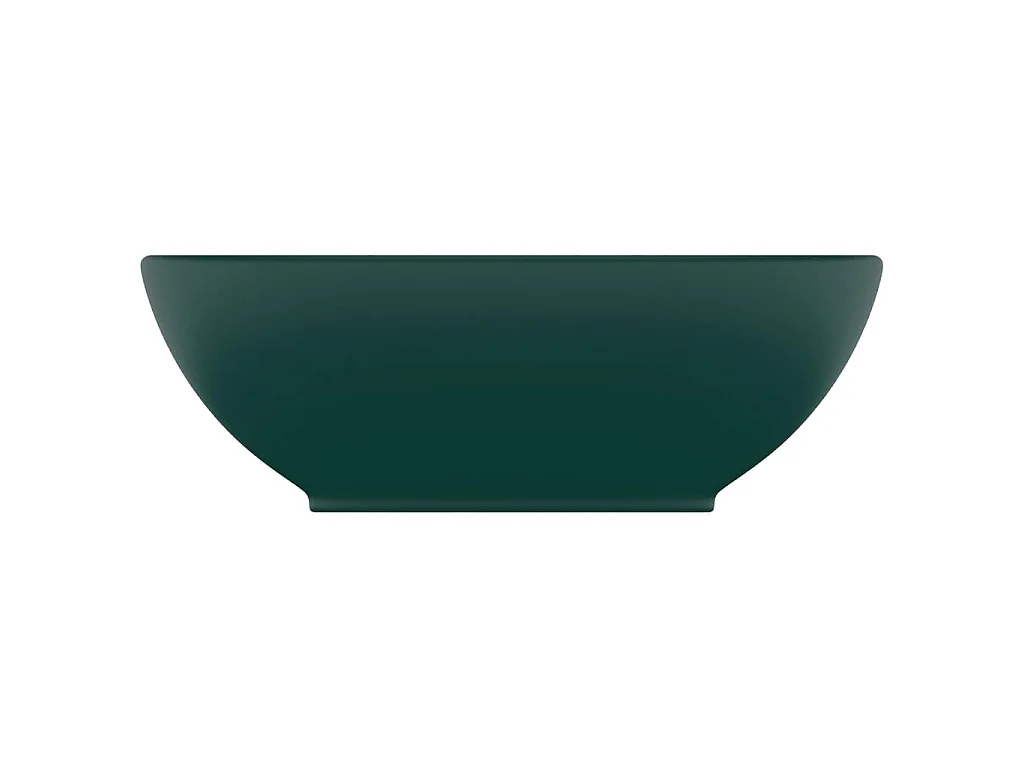 Lavatório luxuoso oval 40x33cm cerâmica verde-escuro mate PT322876