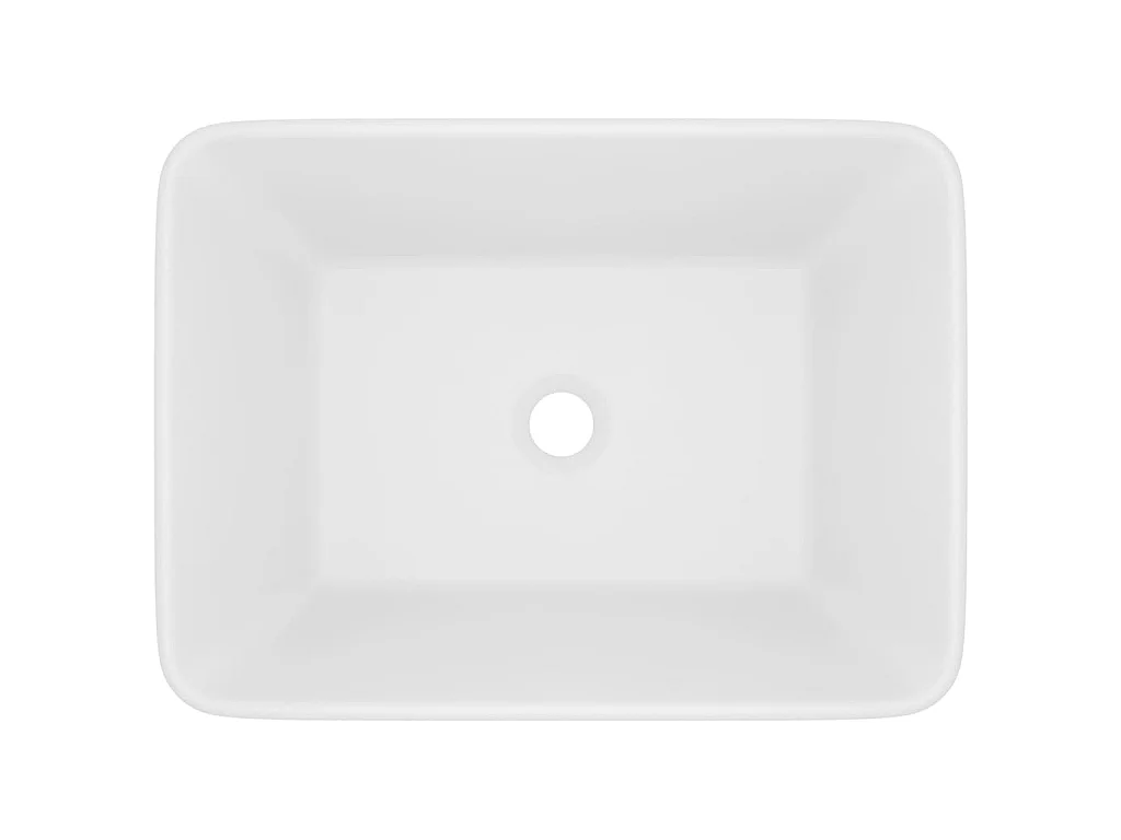 Lavabo de lujo de cerámica blanco mate 41x30x12 cm ES66567