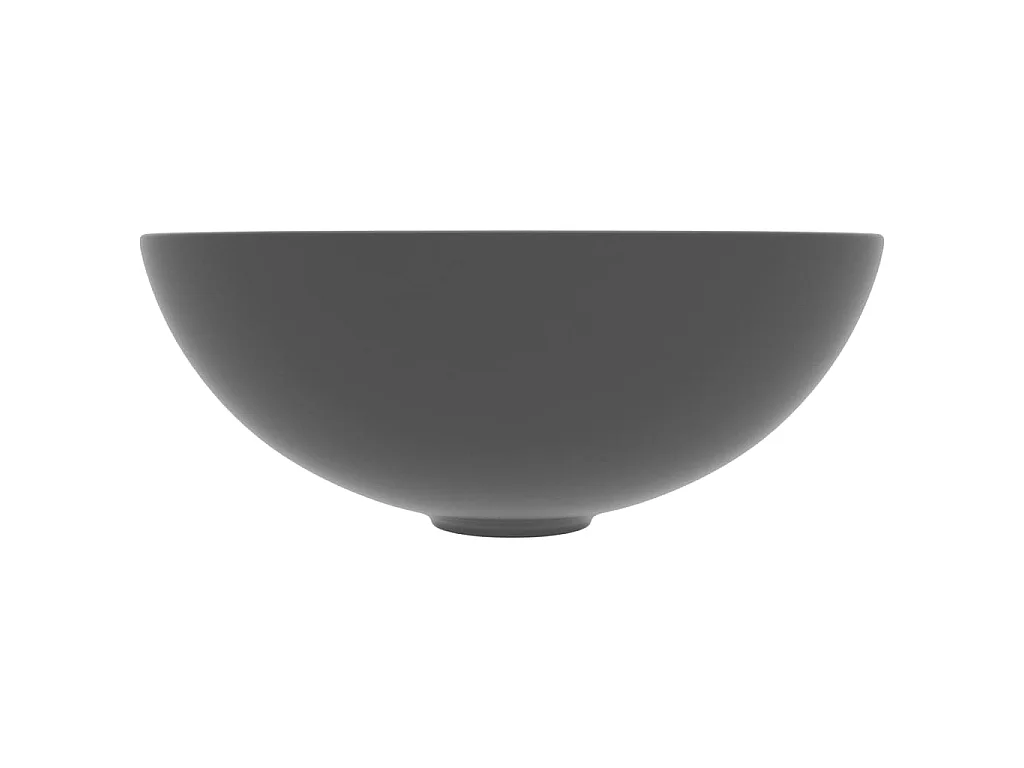 Lavabo de cuarto de baño redondo cerámica gris oscuro ES66399