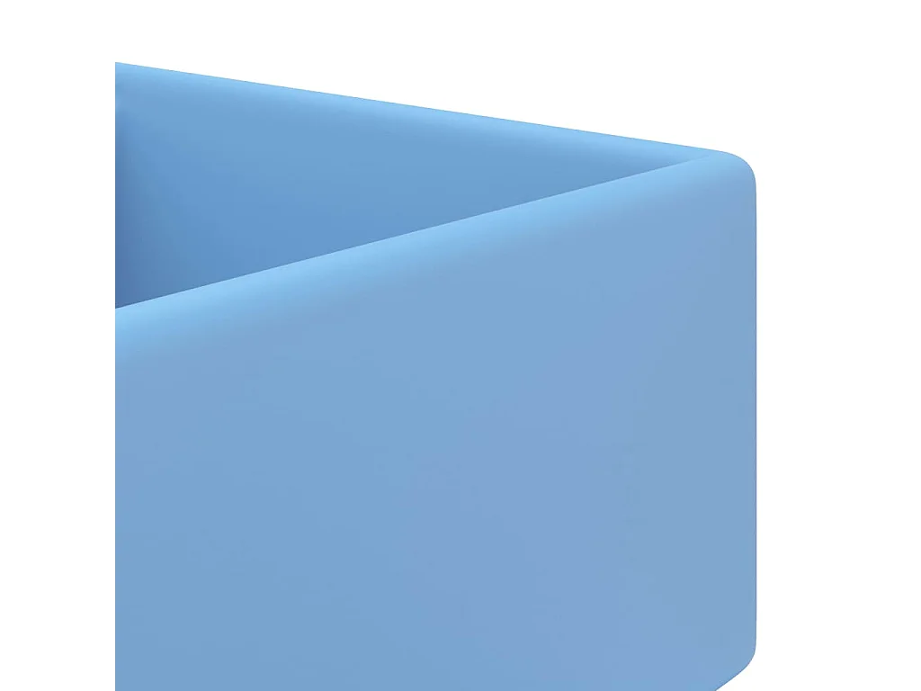 Lavatório luxuoso quadrado 41x41 cm cerâmica azul-claro mate PT519408