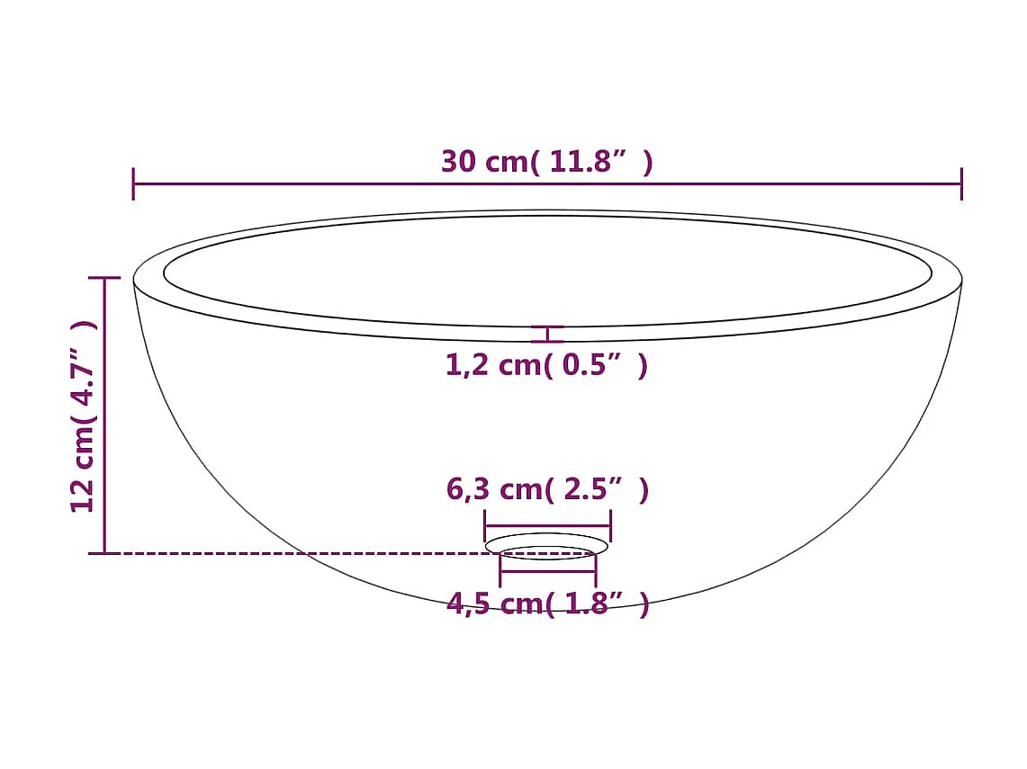 Vasque Verre trempé 30x12 cm Transparent WVGQ3548
