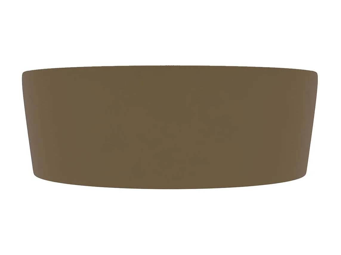 Lavabo lujoso con rebosadero cerámica crema mate 36x13 cm ES66521