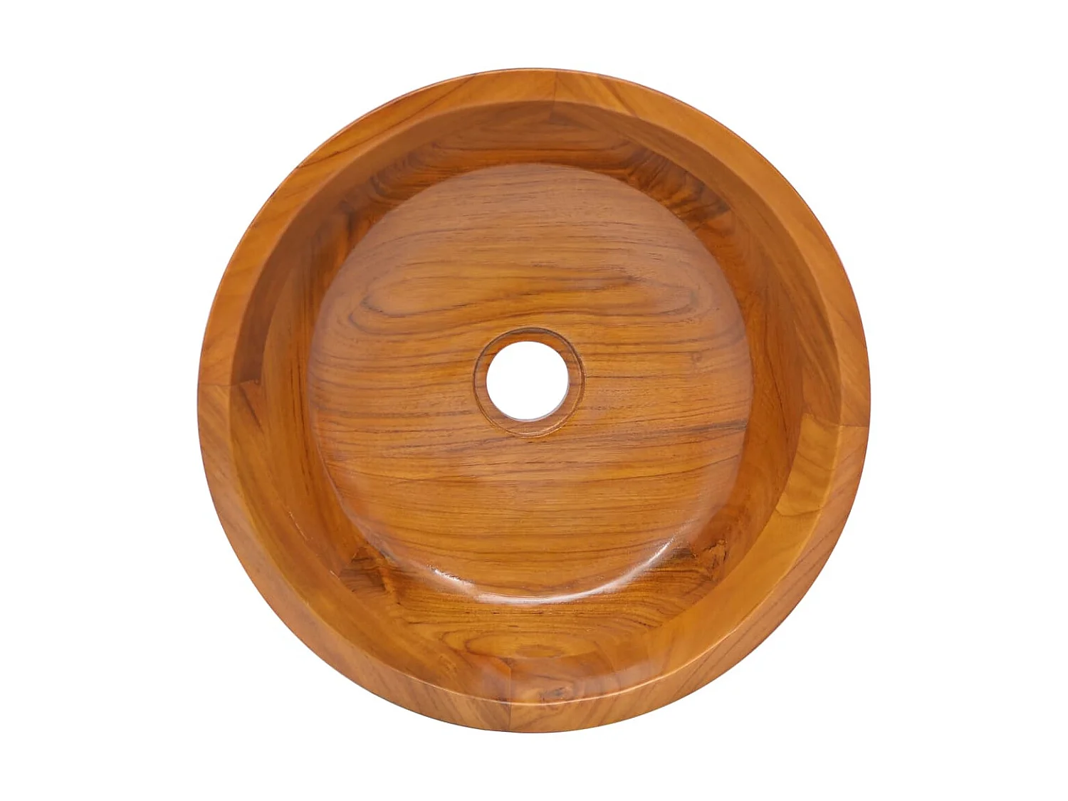 Lavabo de madera maciza de teca Φ40x10 cm ES66251