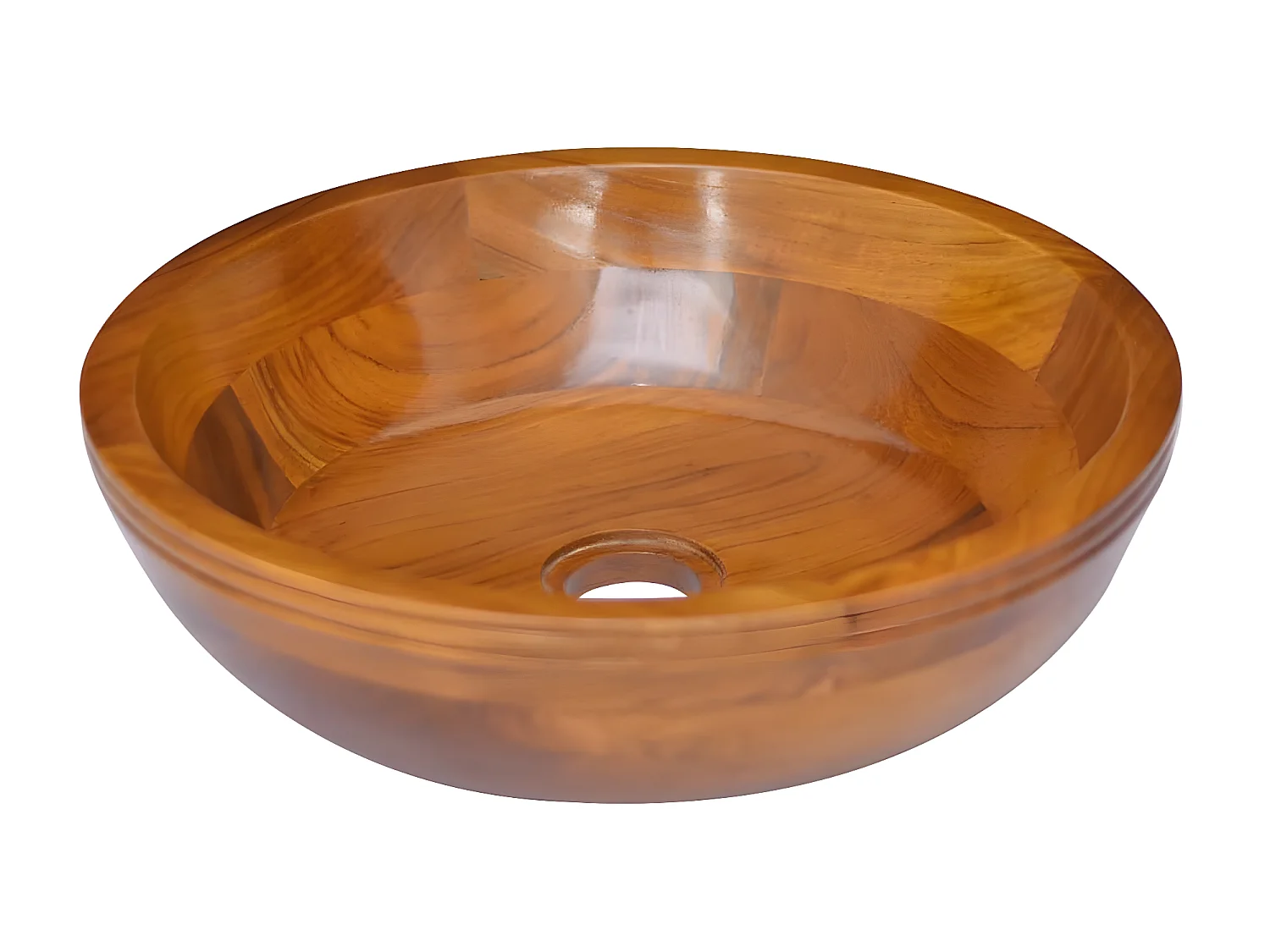 Vasque Bois de teck massif Φ40x10 cm WVGQ9985