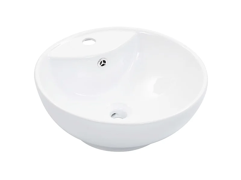 Lavatório com extravasamento 46,5x18 cm cerâmica branco PT851987