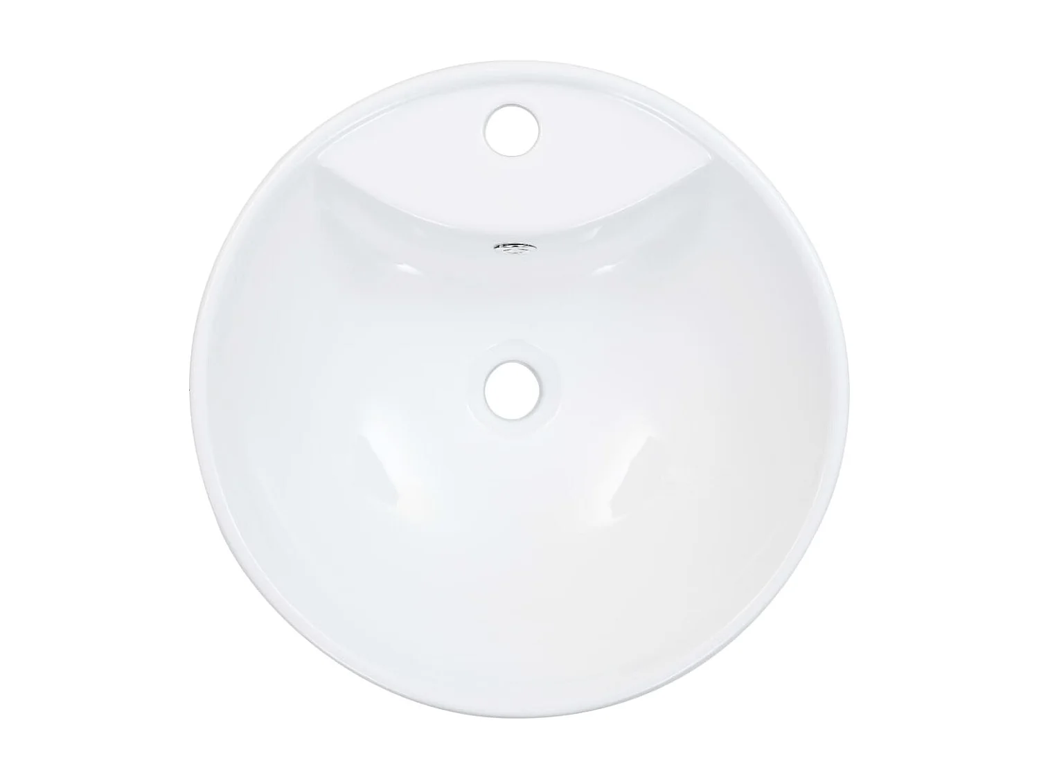 Vasque avec trop-plein 46,5 x 18 cm Céramique Blanc WVGQ8634