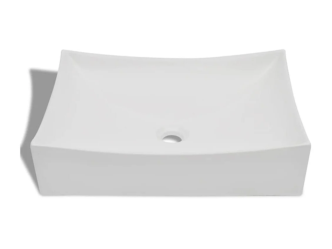 Lavabo de cerámica porcelana Art blanco con brillo ES66562