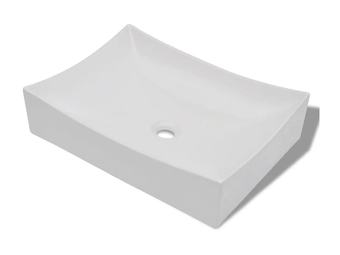 Vasque de salle de bain en céramique Blanc brillant WVGQ1139