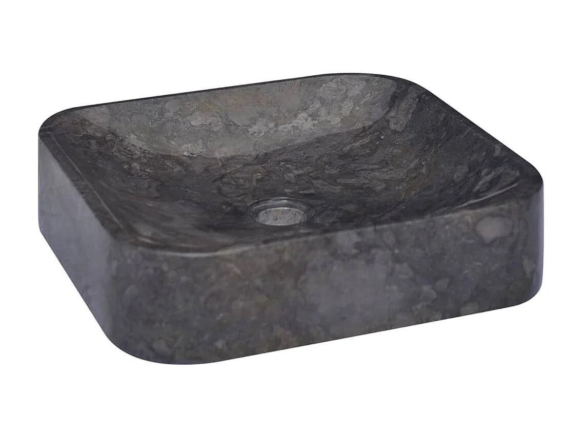 Lavatório 40x40x10 cm mármore preto PT879275