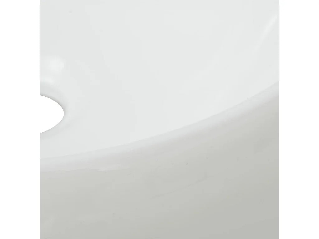 Lavabo de baño redondo con grifo mezclador cerámica blanco ES66267