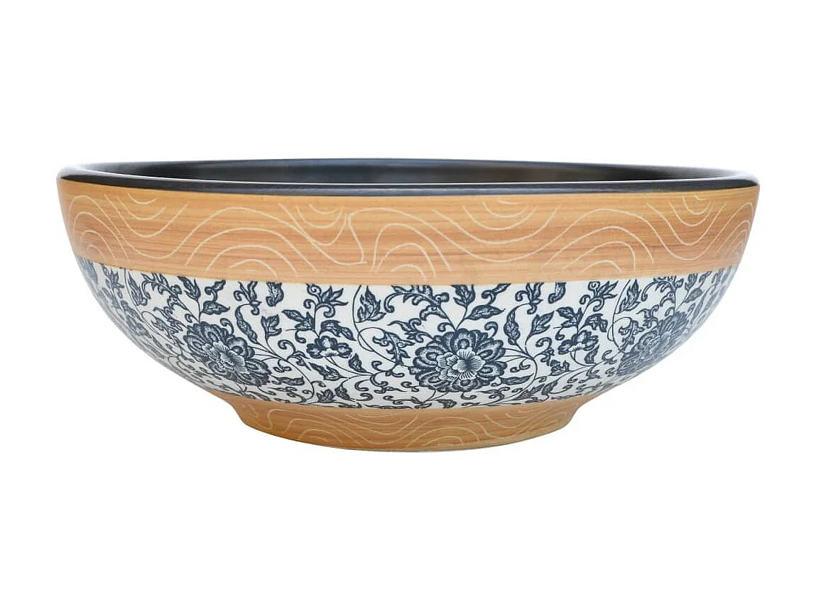 Vasque à poser multicolore rond Φ41x14 cm céramique WVGQ9481