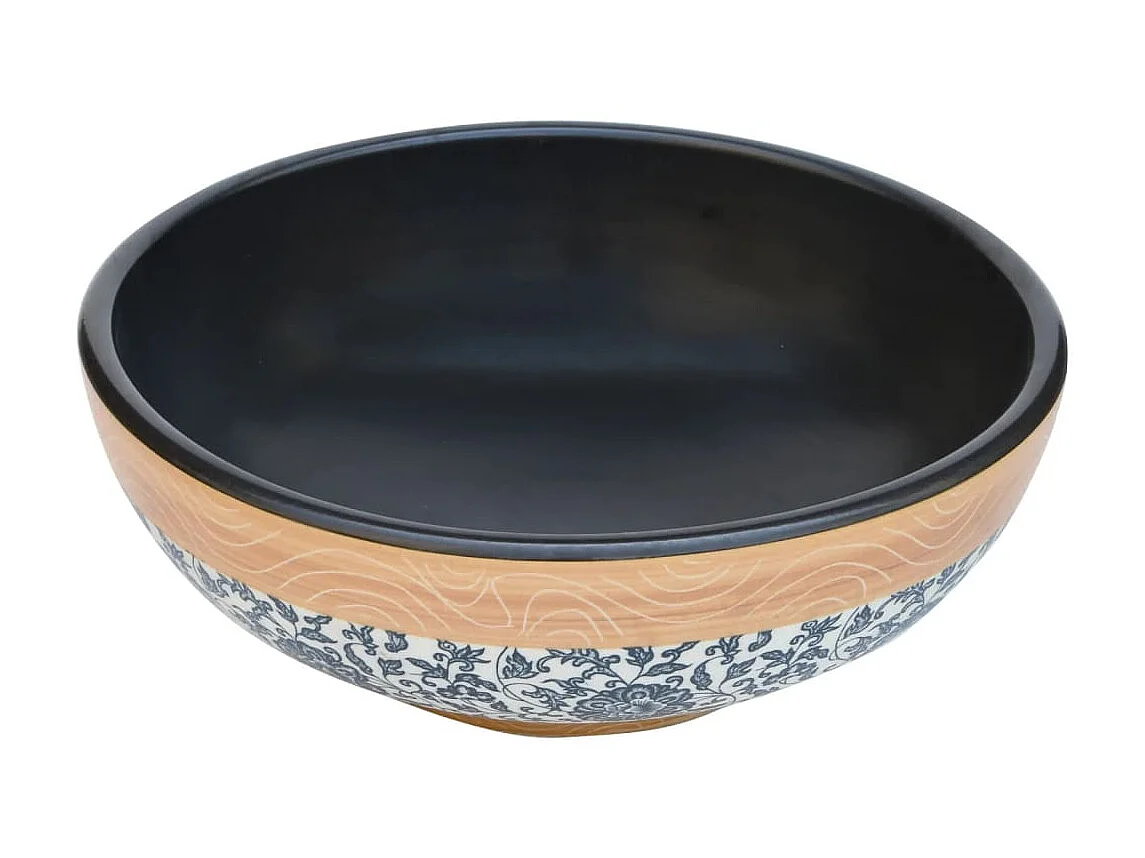 Lavatório de bancada redondo Φ41x14 cm cerâmica multicor PT574198