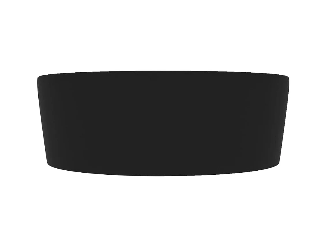 Lavabo lujoso con rebosadero cerámica negro mate 36x13 cm ES66358