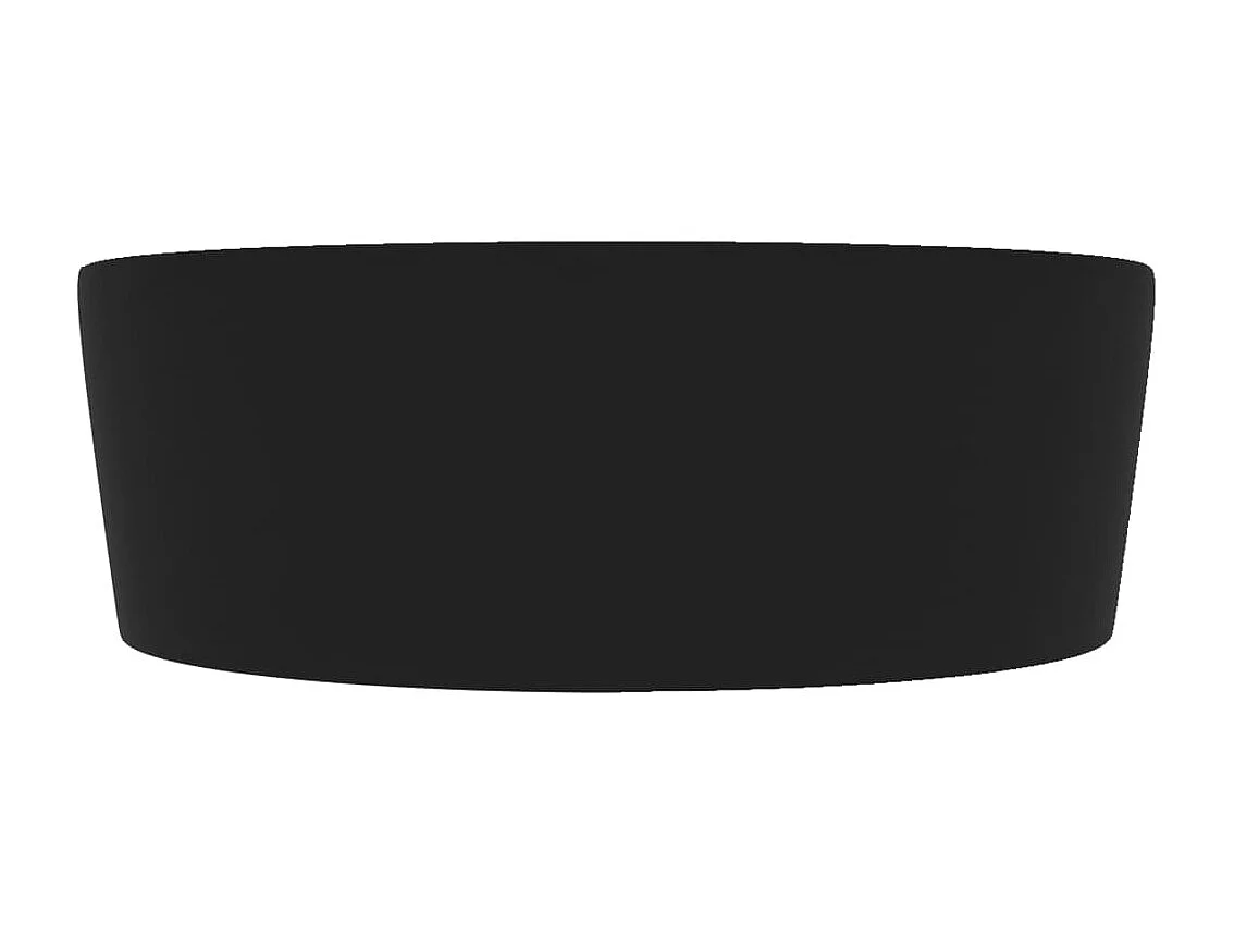 Vasque de luxe avec trop-plein Noir mat 36x13 cm Céramique WVGQ3012