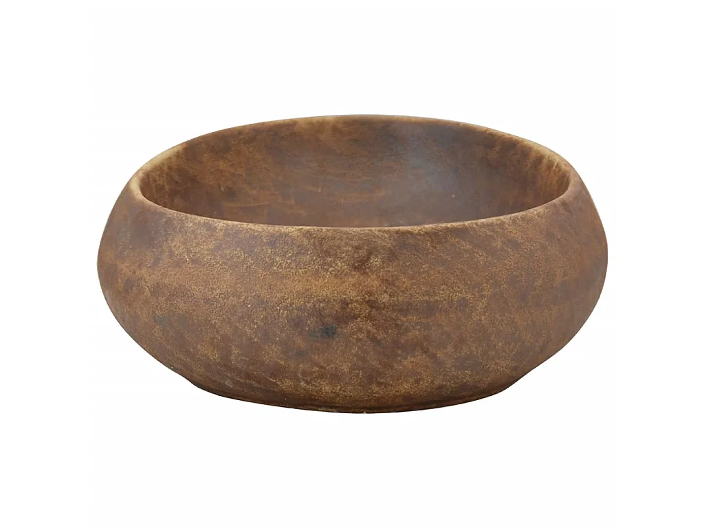 Lavatório de bancada oval 59x40x15 cm cerâmica castanho PT771092