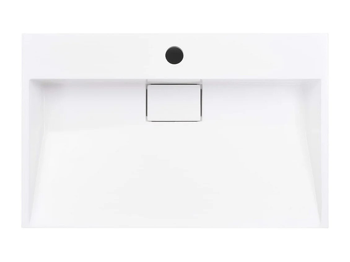 Vasque 60x38x11 cm Fonte minérale/marbre Blanc WVGQ3871