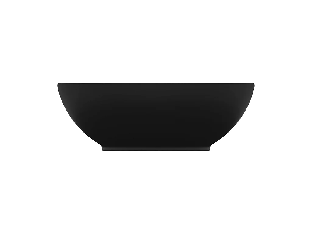 Lavabo de lujo ovalado cerámica negro mate 40x33 cm ES66559