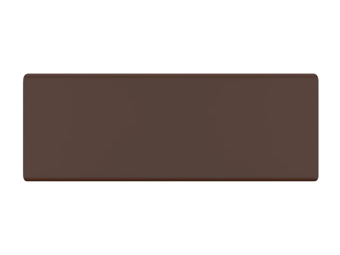 Lavatório luxuoso quadrado 41x41 cm cerâmica castanho mate PT235478