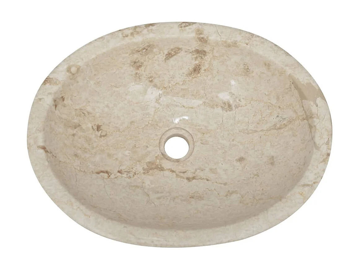 Lavabo crema mármol 53x40x15 cm ES66529