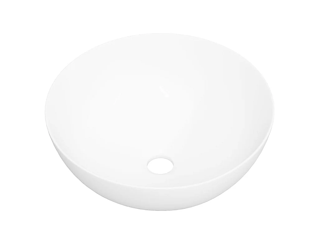 Vasque blanc 36x15 cm céramique rond WVGQ4172