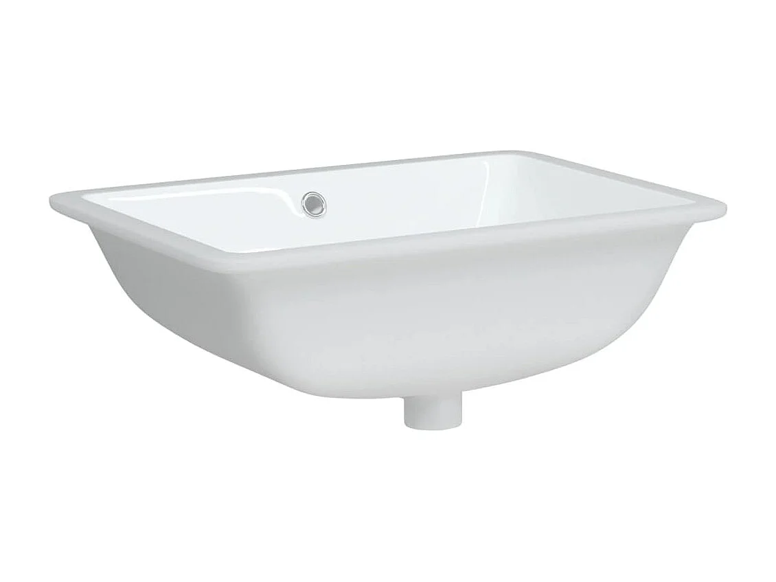 Lavabo de baño rectangular cerámica blanco 55,5x37,5x19 cm ES66487
