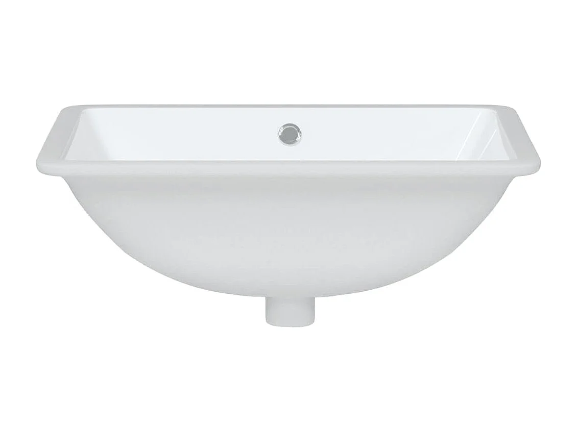 Lavabo de baño rectangular cerámica blanco 55,5x37,5x19 cm ES66487