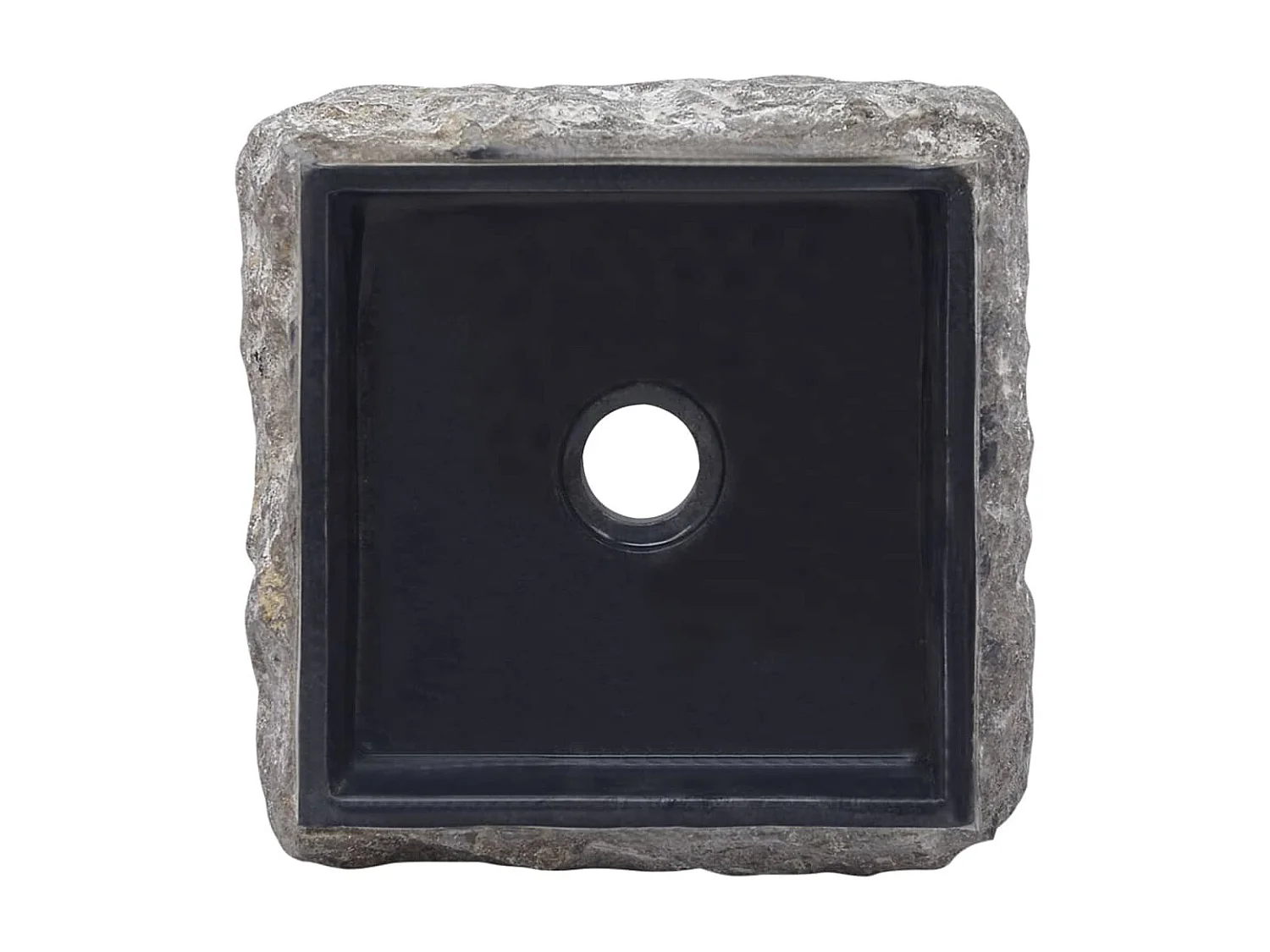 Lavabo mármol negro 30x30x13 cm ES66635