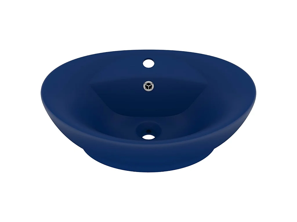 Lavabo lujoso con rebosadero cerámica azul oscuro 58,5x39cm ES66540