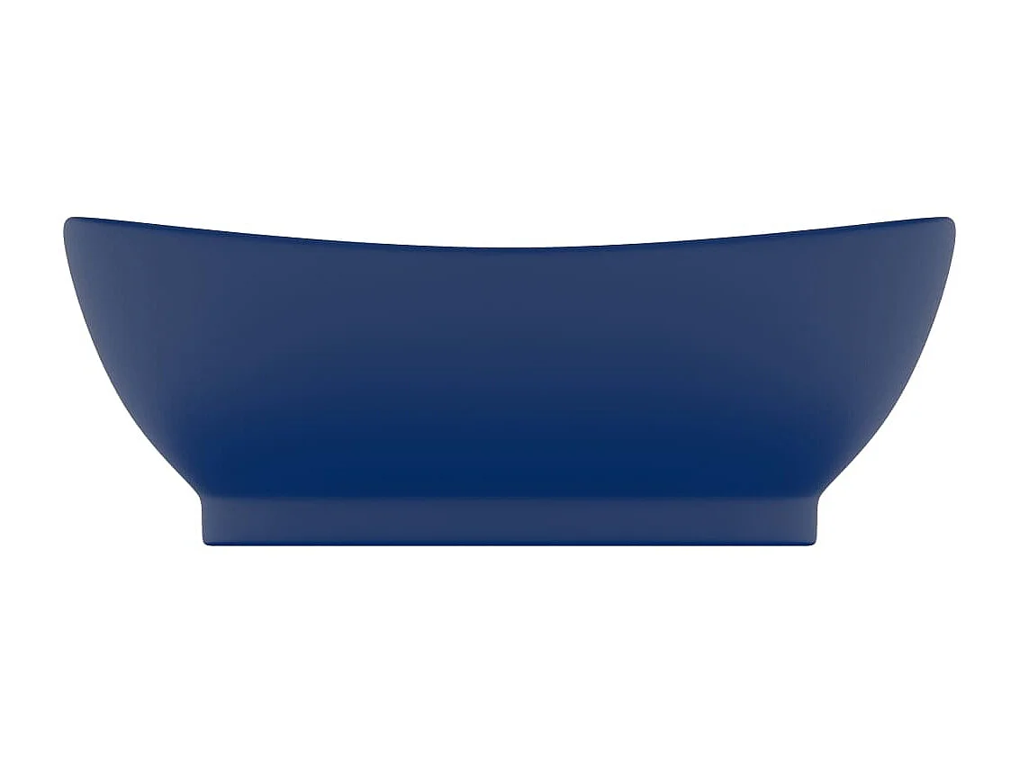 Lavabo lujoso con rebosadero cerámica azul oscuro 58,5x39cm ES66540