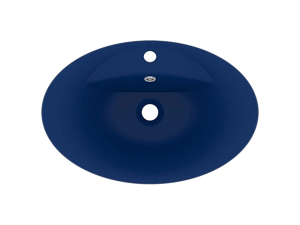 Lavabo lujoso con rebosadero cerámica azul oscuro 58,5x39cm ES66540