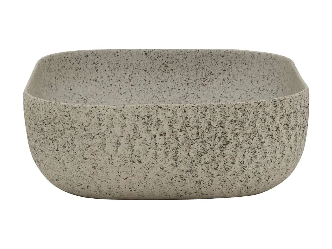 Vasque à poser gris rectangulaire 48x37,5x13,5 cm céramique WVGQ2522