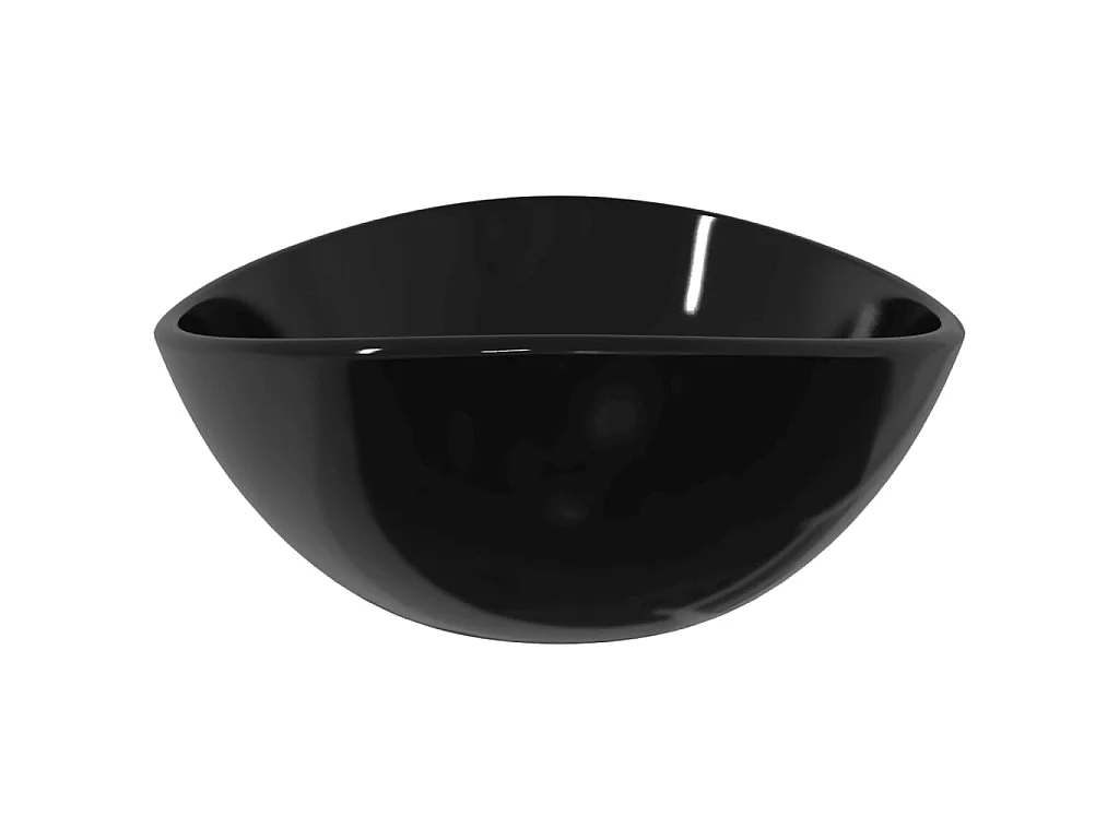 Lavabo de vidrio templado negro 54,5x35x15,5 cm ES66471