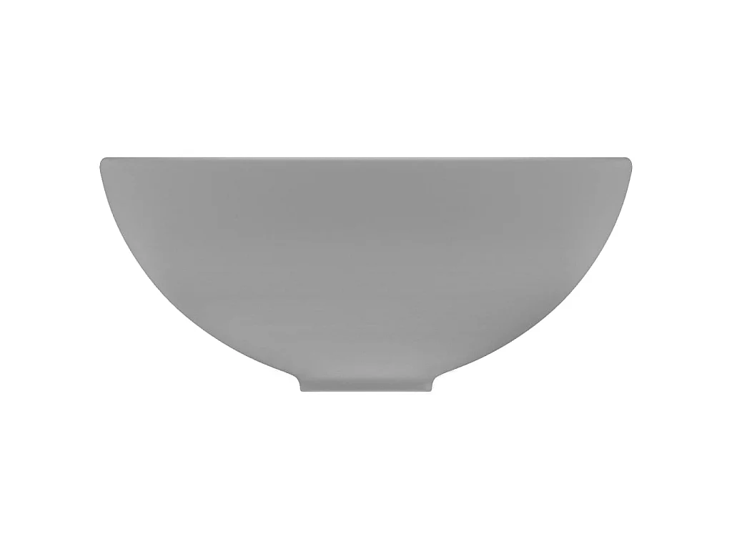 Vasque rond de luxe de salle Gris clair mat 32,5x14cm Céramique WVGQ2253