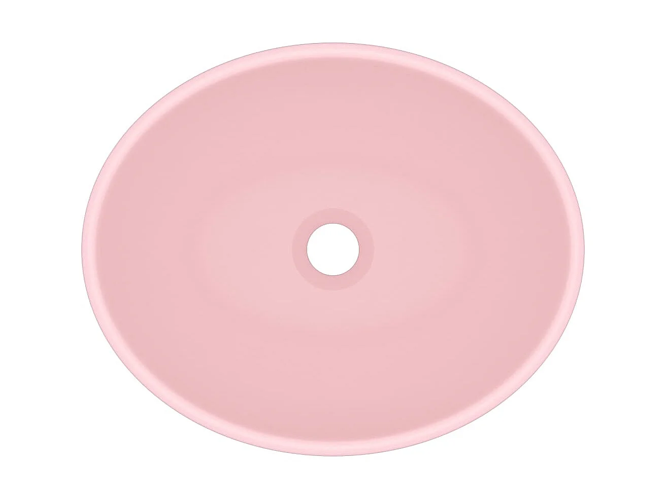 Vasque ovale de luxe Rose mat 40x33 cm Céramique WVGQ4265